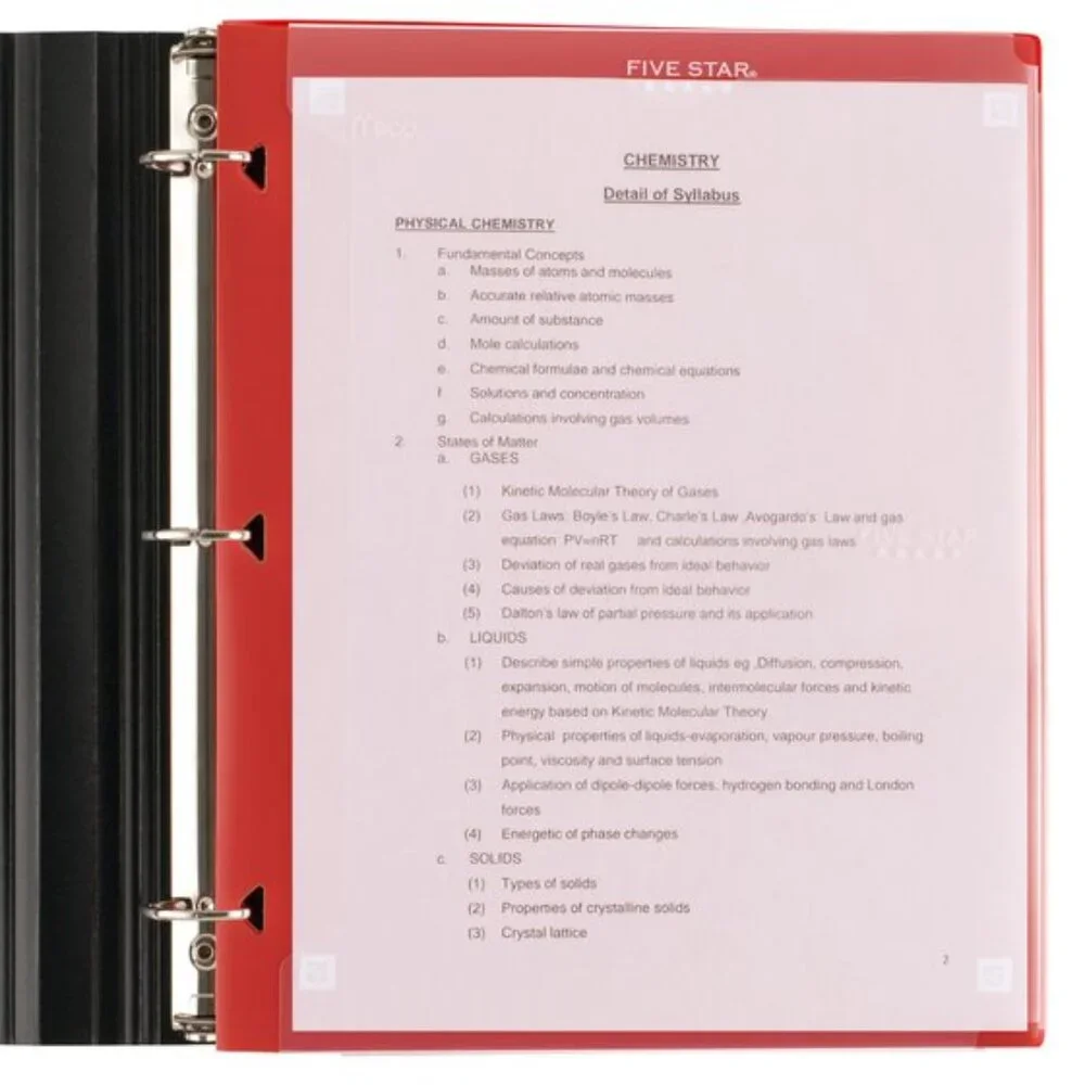 Mead Five Star Clearview 2-Pocket Plastic Folder Asst Colors School Office Home